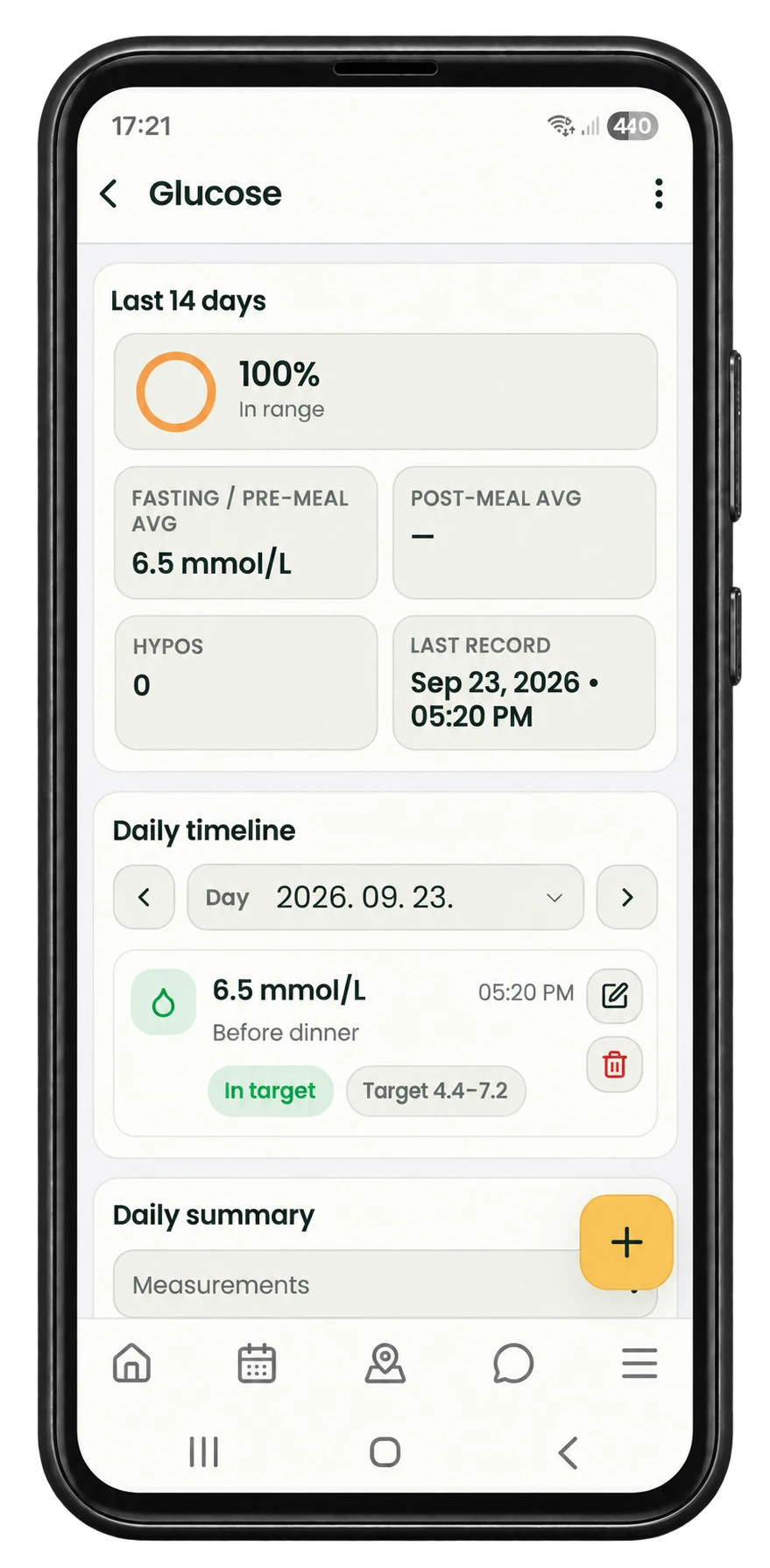 myLumita — glucose tracking