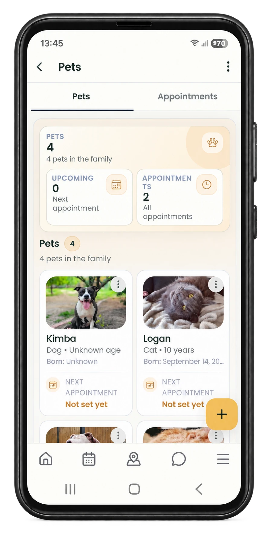 myLumita — pets and appointments