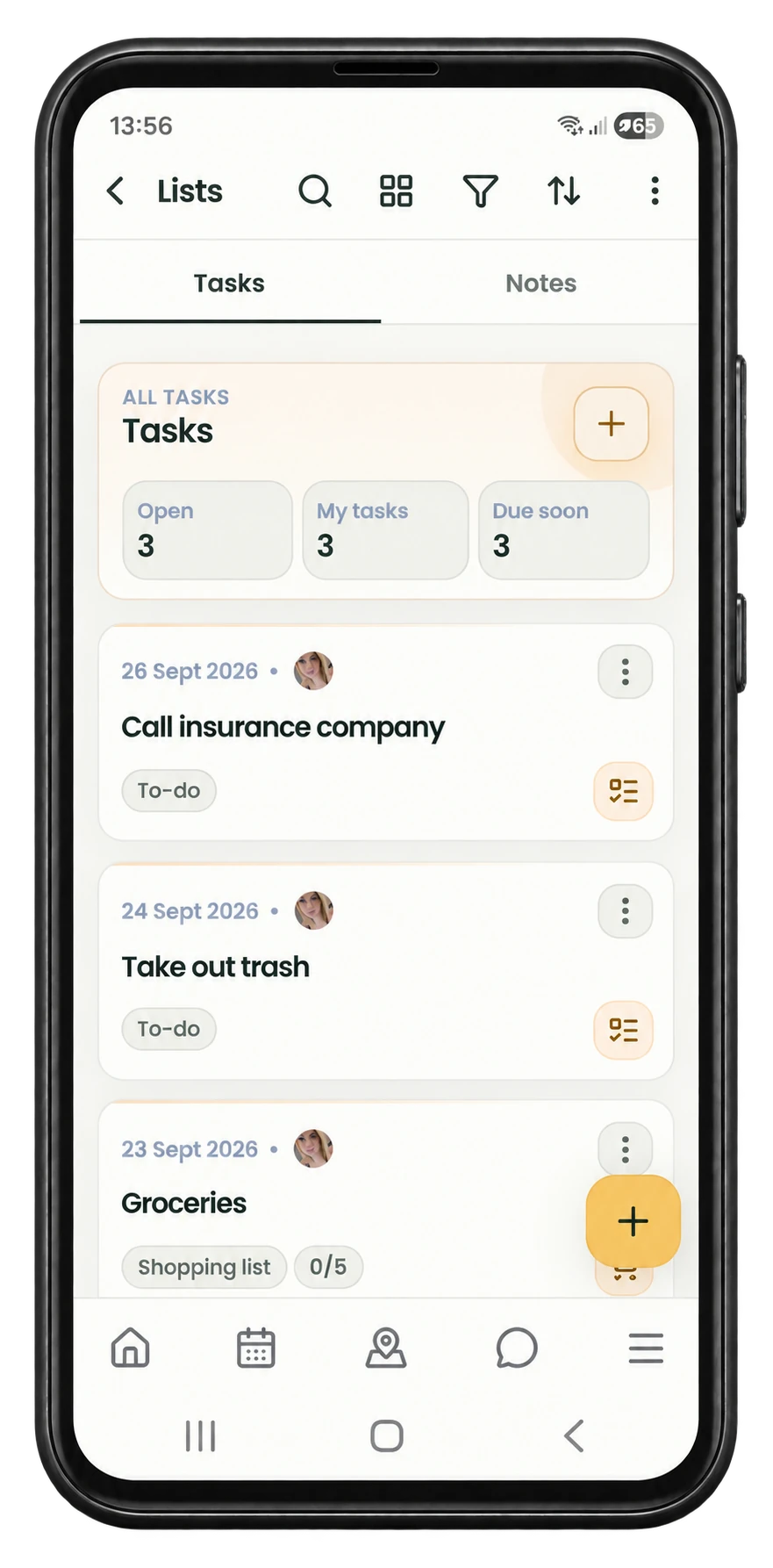 myLumita — tasks and shopping lists